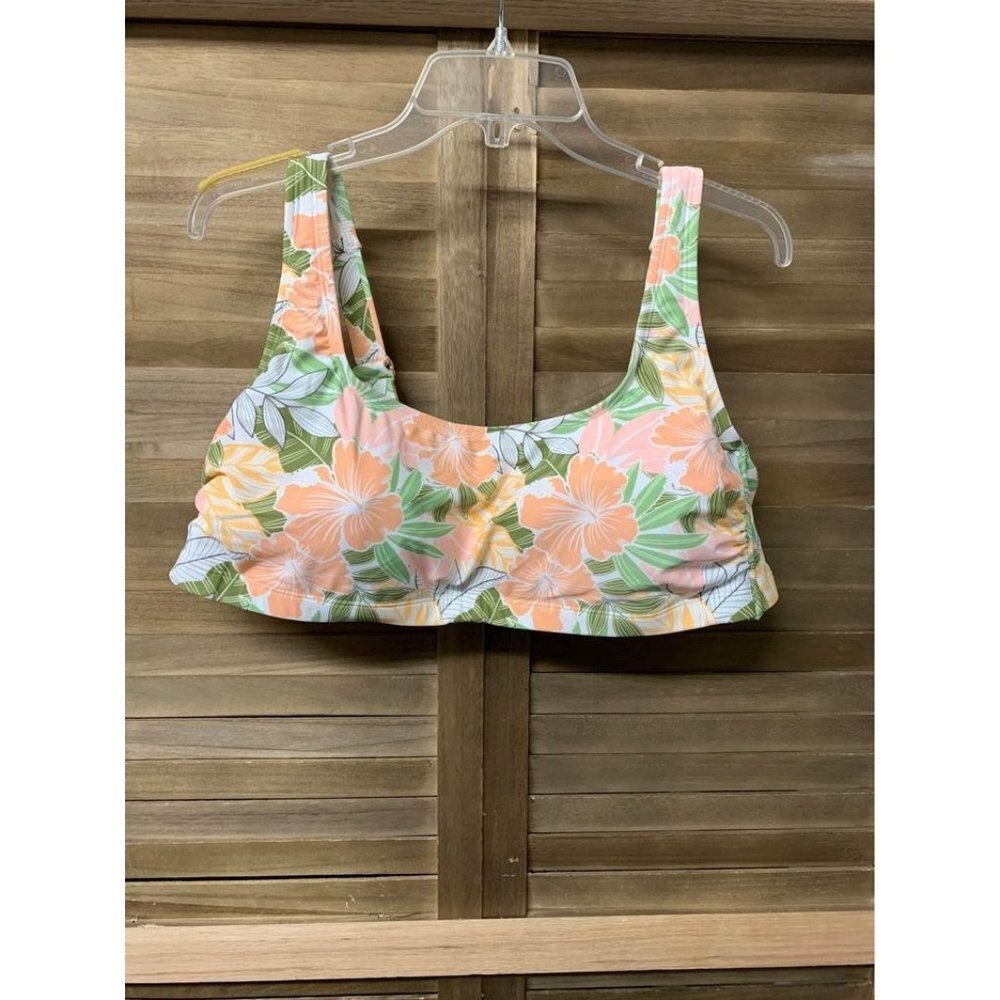 NWT Xhileration Tropical Print Bikini Swim Top Juniors Size 3XL